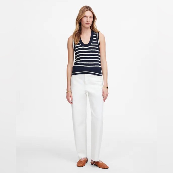 NWT Madewell Bouclé-Knit Sweater Tank
Vintage Ivory Juniper Berry Size M - Picture 2 of 11